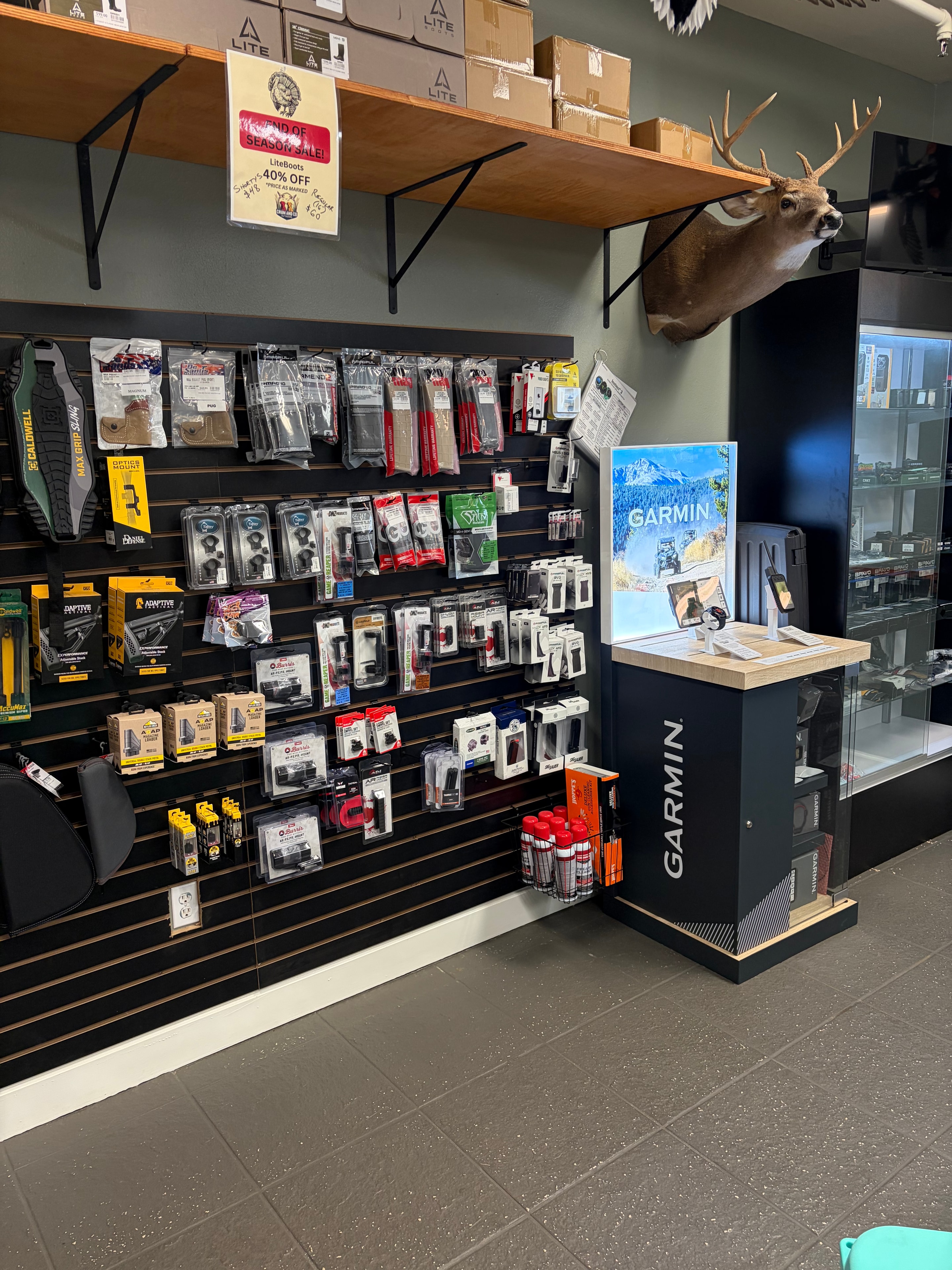 Firearms accessories and Garmin display counter